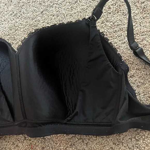 Paramour Marvelous Peggy‎ Full Figure Side-Smoother Bra 38DDD 38F Black 905004 - Picture 11 of 12